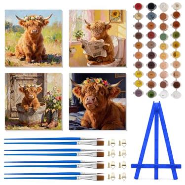 Imagem de Vodolo 4 Pack Cow Paint by Numbers