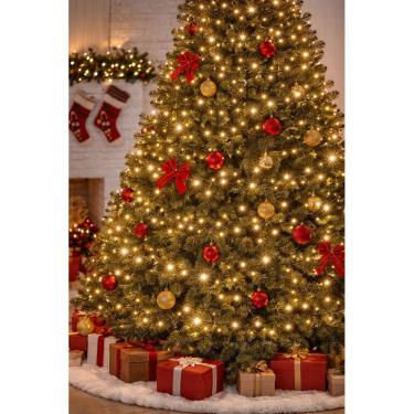 Imagem de Pisca Cordão 2500 Led Fio Verde Bivolt C/Strobo (Branco Quente) 50m