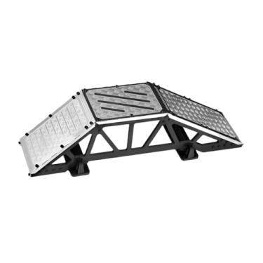 Imagem de Esquirla Rampa de obstáculos para carros RC, ponte em aço inoxidável, prática e portátil, peça de reposição, acessório realista, ponte de um lado para carros