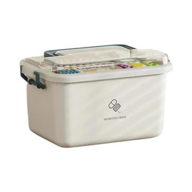 Imagem de Caixa Organizadora De Medicamentos Grande E Portátil Multifuncional Co