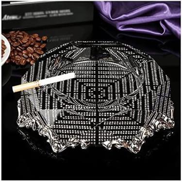 Imagem de Cinzeiros Domésticos Bandeja De Cinzas Cinzeiro De Vidro Pesado De Cristal Para Cigarros Cinzeiros Decorativos Internos E Externos Peças Centrais (cor: C),C,Hilarious123