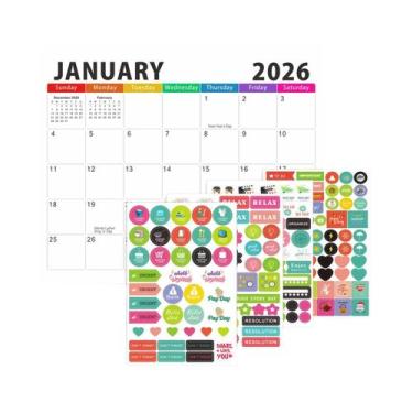 Imagem de Calendário Magnético De 18 Meses De Janeiro De 2026 a Junho De 2027, C