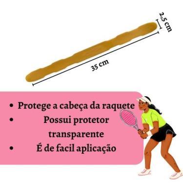 Imagem de Fita Protetora Protetor Transparente Cabeça Raquete Beach Tennis - Fix