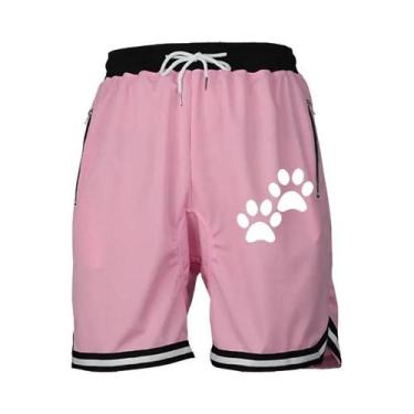 Imagem de Bermuda De Basquete Masculina Respirável Com Cintura Elástica E Bolso 