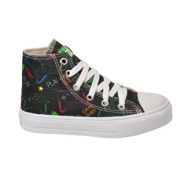 Imagem de Tênis Botinha Infantil Masculina Meninos Cano Alto Personagem Aranha G