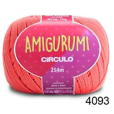 Imagem de Linha amigurumi 125g cor 4093 tafetá rosê - círculo