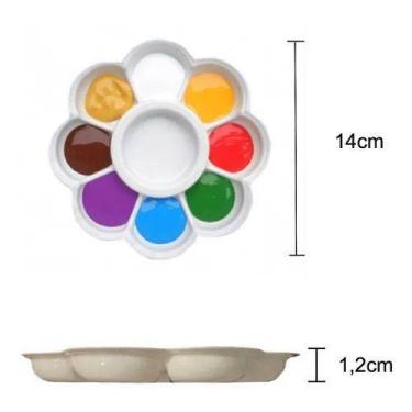 Imagem de Bandeja Godê Flor Condor - 8 Cavidades para Pintura