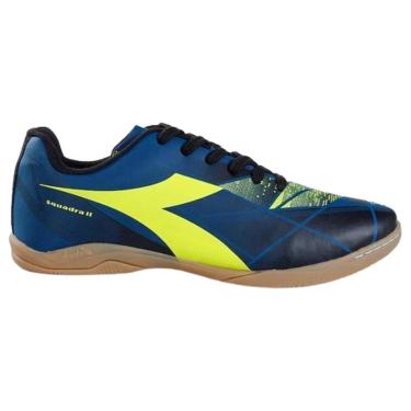 Imagem de Chuteira Diadora Squadra II X Futsal Infantil - Azul e Amarelo-Unissex