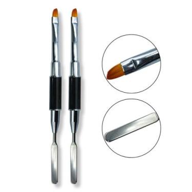 Imagem de Kit 2 Pincel Espátula Ponta Dupla 2 Em 1 Unha De Gel Polygel - Arte Se