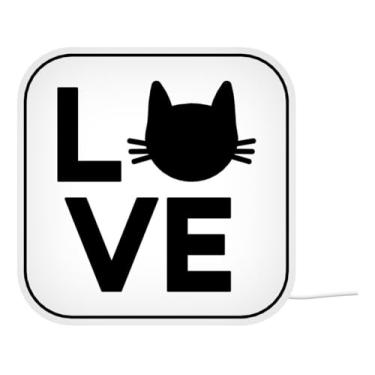 Imagem de Luminária Abajur Gato Quarto Infantil Decoração Quadro