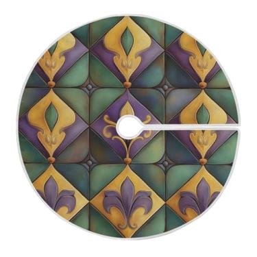 Imagem de ATTX Saia para árvore de carnaval de 118 cm – decoração festiva para festas de ano novo e carnaval #329