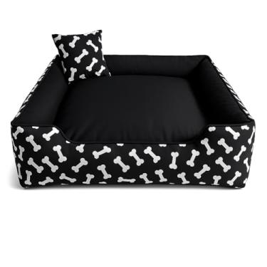 Imagem de Cama Pet Caminha para Cães e Gatos Para Pets "GRANDE" GG/EXG Lavável, Antialérgica e Confortável(PRETO,EXG - 90X70X20)