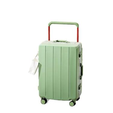 Imagem de Tourister Bagagem com estrutura de alumínio à prova de choque com alça larga: ABS + PC 20-28 Polegadas 56-75L Estojo de viagem antifurto à prova d'água(Avocado Green,24 inches)