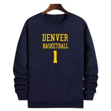 Imagem de Blusa Moletom Gola Basquete Denver Basketball número 1 - Loja Click Ca