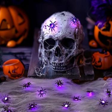 Imagem de 1 cordão de luz brilhante de Halloween - 1 m inclui 10 luzes de LED, luzes de festa alimentadas por bateria para decoração assustadora interna e externa (alimentado por AA, sem baterias incluídas