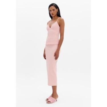 Imagem de Saia Super Midi Cintura Alta Jacquard-Feminino