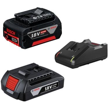 Imagem de Baterias 18V 4Ah e 2Ah 2 Unidades e Carregador Bivolt GAL 18V-40 BOSCH