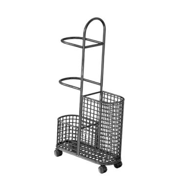 Imagem de Qraatosi Suporte para Colchonete E Bola, Organizador de Equipamentos de Treino, Acessórios de Academia, Prateleira para Armazenamento de Colchonete E Bola, Preto