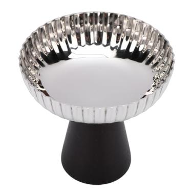 Imagem de Aqur2020 Tigela de Servir Sorvete Com Base de Madeira, Prato de Sobremesa de Aço Inoxidável 304 para Frutas Com Mousse de Sorvete, Copo Elegante para Mesa de Jantar, Festa Em Restaurante (Estilo