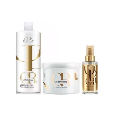 Imagem de Wella Professionals Oil Reflections Shampoo 1L + Máscara 500g + Óleo R