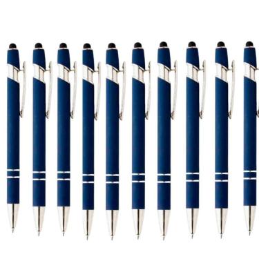 Imagem de Kit Com 75 Canetas Touch Esferográfica Escrita Azul - Luxo