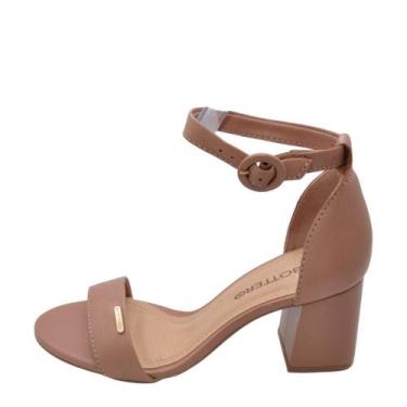 Imagem de Sandália Feminina Bottero Ingrid Salto Médio REF: 372001 COURO, Mocha,