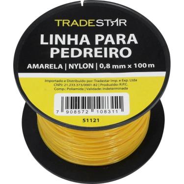 Imagem de Linhapedreiro Nylon 0,8mm 100 Metros Amarela Tradestar
