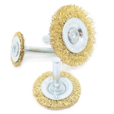 Imagem de Jogo Escova Circular de Aço Haste 1/4" 3 Peças Tradestar