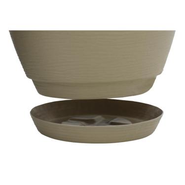 Imagem de Vaso com Prato Tramontina Asteca 32 cm em Polietileno Bege