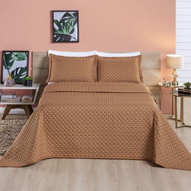 Imagem de Kit Cobre Leito Vênus Queen Dupla Face Micropercal 200 Fios Liso 3 Peças - Terracota