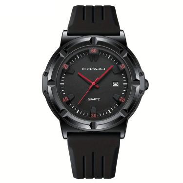 Imagem de Relógio Analógico De Quartzo Com Pulseira Em Silicone Design Esportivo Vermelho