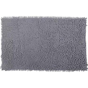 Imagem de Tapete Popcorn Antiderrapante 40x60cm Cinza