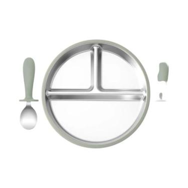 Imagem de Conjunto De Tigelas Para Alimentação De Bebês 3 Peças: Prato De Aço In
