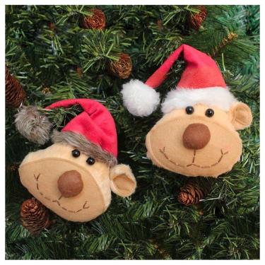Imagem de Enfeite Pendente Para árvore De Natal Ursinho 15cm 4 Unidades