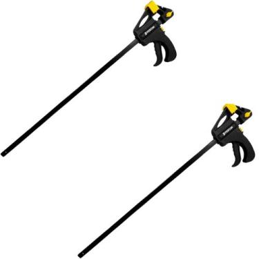 Imagem de Kit-2 Grampos Tipo Sargento De Aperto Rápido de 24" Polegadas 600mm Ma