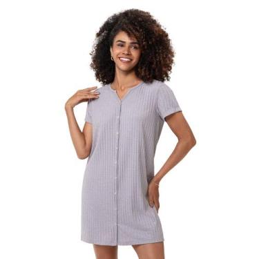 Imagem de Camisola Manga Curta com Abertura Frontal Mescla Zee Rucci, M