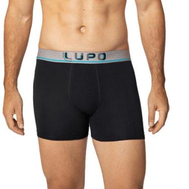 Imagem de Cueca Lupo Boxer Algodão com Elastano 784-067, Preto, GG