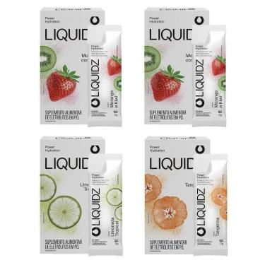 Imagem de LIQUIDZ - Eletrólitos Zero Açúcares - 3 Sabores - Kit 4 Caixas - 24 sachês-Unissex
