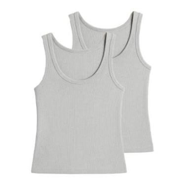 Imagem de Kit com 2 Blusas Feminina Regata Hering N1te-Feminino