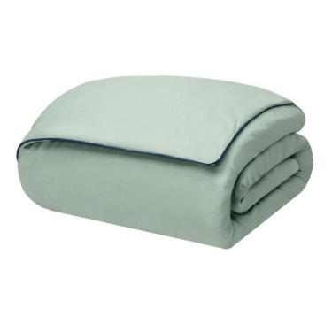 Imagem de Duvet Colors Filetti Vivo Azul Oceano 200 Fios Solteiro - Westwing Col