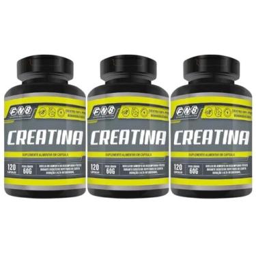 Imagem de Kit 3 Creatina Monohidratada Pura 120 Capsulas 3000mg FNB - Flora Nati