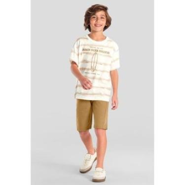 Imagem de Conjunto infantil menino oversized de surf Brandili-Masculino