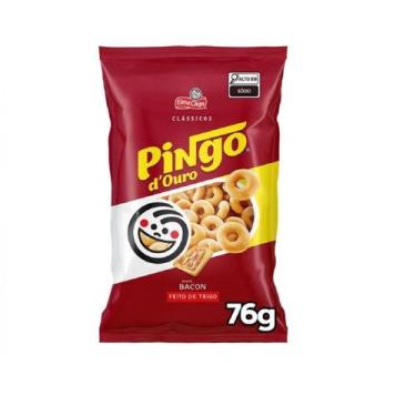 Imagem de Kit 5 Pacotes Salgadinho Pingo Douro Bacon Elma Chips 76G