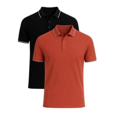 Imagem de Kit 2 Camisas Polo Masculina Básicas Crocker-Masculino