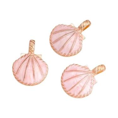 Imagem de Pingentes De Concha E Estrela-do-mar Esmaltados Fofos, 10 Peças, Para 