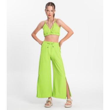 Imagem de Calça Juvenil Feminina Em Crepe Light Minty Verde, Verde, 16