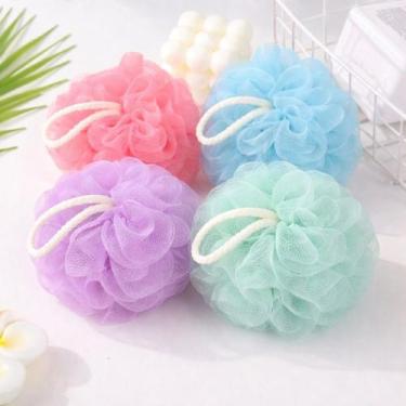 Imagem de Kit 4 Esponja Bucha de Nylon Para Banho com Cordinha - Eco