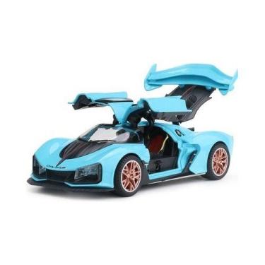 Imagem de Miniatura Carro Esportivo Azul Spray Luz Efei Hongqi S9 1:24, 24 cor