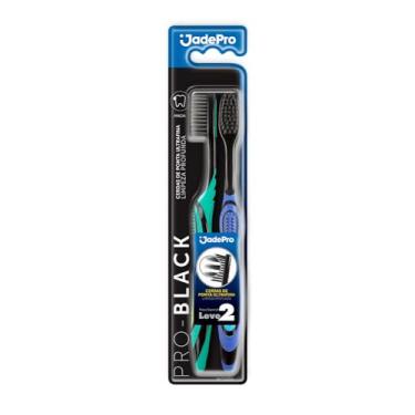 Imagem de JADEPRO Escovaova Dental Jadepro Pro Black Macia C/02 Un