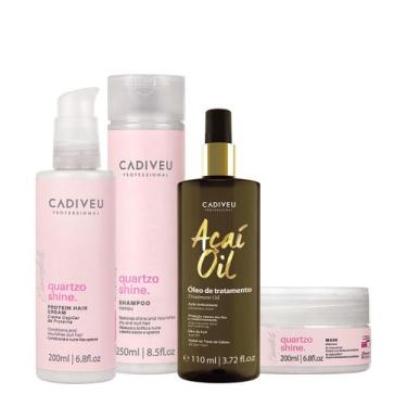 Imagem de Kit Cadiveu Professional Essentials Quartzo Shine Shampoo Máscara Pré-